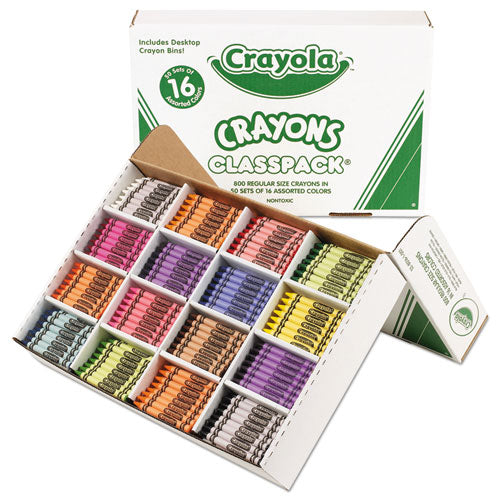 Classpack Triangular Crayons, 16 Colors, 256-carton — Sapphire