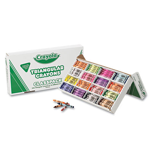Classpack Triangular Crayons, 16 Colors, 256-carton — Sapphire Purchasing