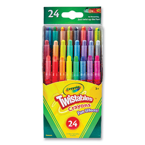 Twistables Mini Crayons, Assorted, 24-pack