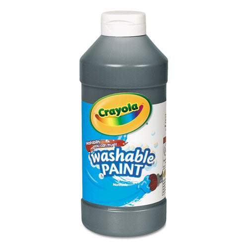 Washable Paint, Black, 16 Oz Bottle