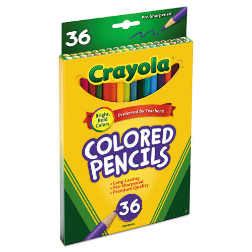 Short-length Colored Pencil Set, 3.3 Mm, 2b (#1), Assorted Lead-barrel Colors, 36-pack
