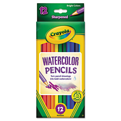 Watercolor Pencil Set, 3.3 Mm, 2b (#1), Assorted Lead-barrel Colors, Dozen
