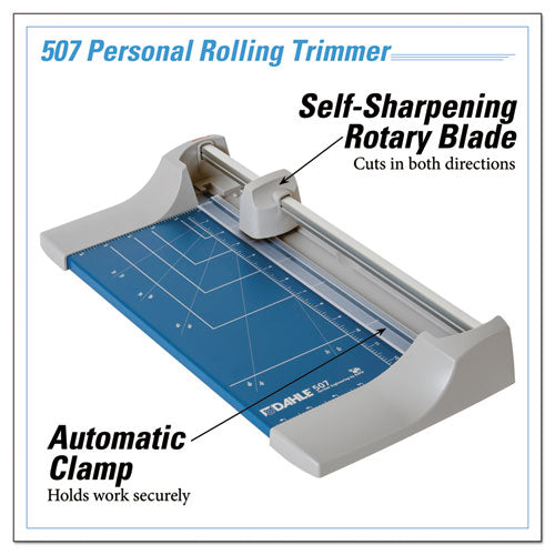 Rolling-rotary Paper Trimmer-cutter, 7 Sheets, 12" Cut Length