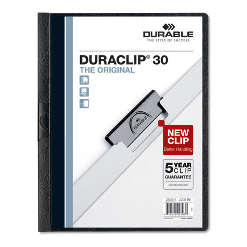Duraclip Report Cover, 8 9-10 X 11 1-5, Clear, 5-pack