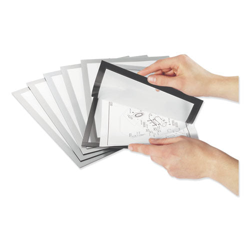 Duraframe Magnetic Plus Sign Holder, 8.5 X 11, Silver Frame, 2-pack