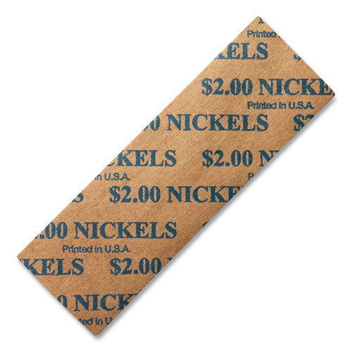 Flat Coin Wrappers, Nickels, $2, 1000 Wrappers-box