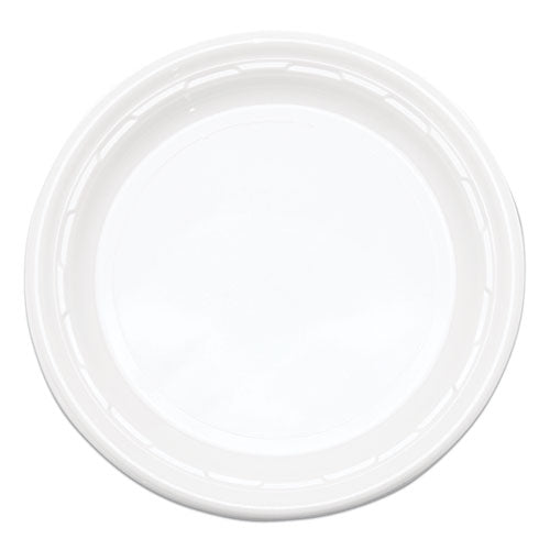 Famous Service Impact Plastic Dinnerware, Plate, 10.25" Dia, White, 500-carton