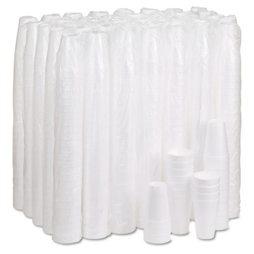 Foam Drink Cups, 16 Oz, White, 25-bag, 40 Bags-carton