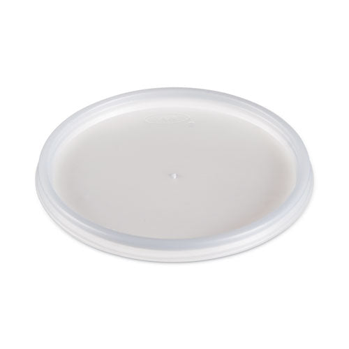 Plastic Lids For Foam Cups, Bowls And Containers, Flat, Vented, Fits 6-32 Oz, Translucent, 100-pack, 10 Packs-carton