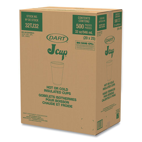 Foam Drink Cups, 32 Oz, White, 25-bag, 20 Bags-carton