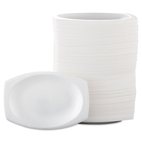 Foam Dinnerware, Oval Platter, 6.75 X 9.8, White, 125-pack, 4 Packs-carton