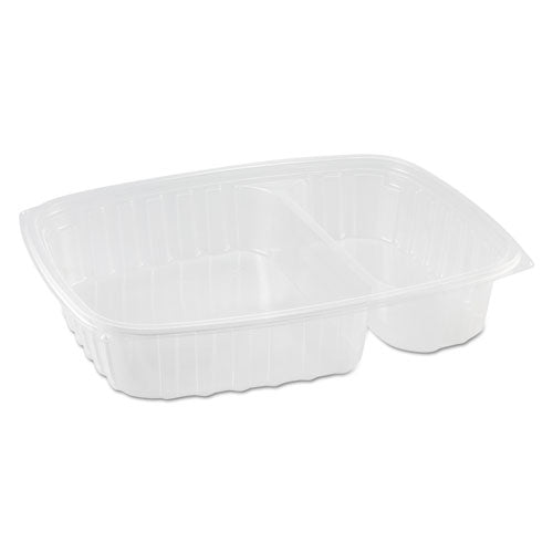 Staylock Clear Hinged Lid Containers, 3-compartment, 8.6 X 9 X 3, Clear, 100-packs, 2 Packs-carton