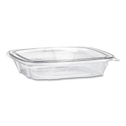 Clearpac Safeseal Tamper-resistant, Tamper-evident Containers, Flat Lid, 12 Oz, 4.9 X 2 X 5.5, Clear, 100-bag, 2 Bags-carton