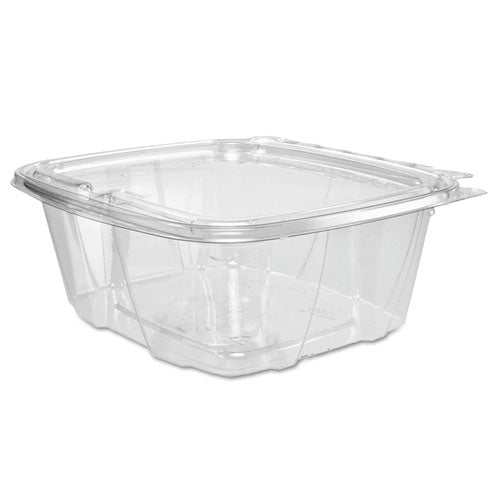 Clearpac Safeseal Tamper-resistant, Tamper-evident Containers, Flat Lid, 32 Oz, 6.4 X 2.6 X 7.1, Clear, 100-bag, 2 Bags-ct