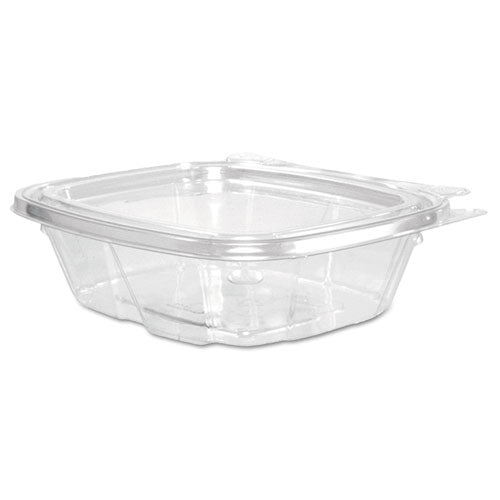 Clearpac Container, Tamper Resistant Flat Lid, 8 Oz, 4.9 X 1.4 X 5.5, Clear, 200-carton