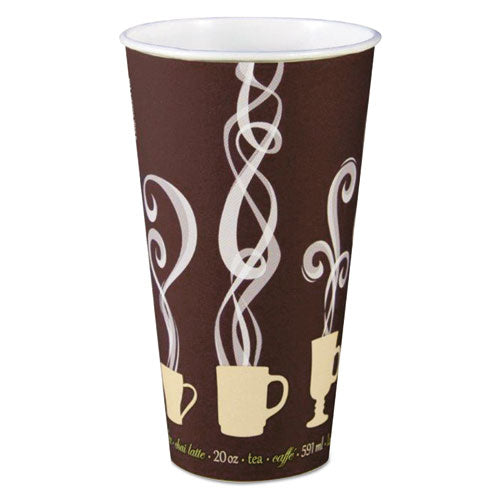Thermoguard Insulated Paper Hot Cups, 8 Oz, White Sustainable Forest Print, 40-pack