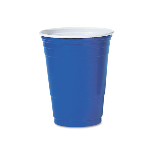 Solo Plastic Party Cold Cups, 16 Oz, Blue, 50-pack