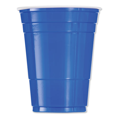 Solo Plastic Party Cold Cups, 16 Oz, Blue, 50-bag, 20 Bags-carton