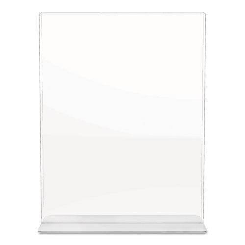 Superior Image Double Sided Sign Holder, 8 1-2 X 11 Insert, Clear
