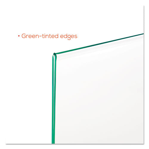 Superior Image Premium Green Edge Sign Holders, 11 X 8 1-2 Insert, Clear-green