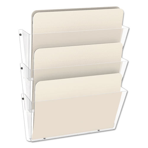 Unbreakable Docupocket 3-pocket Wall File, Letter, 14 1-2 X 3 X 6 1-2, Clear