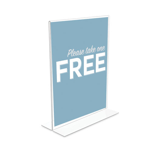 Classic Image Stand-up Double-sided Sign Holder, 8.5 X 11, 12-pack