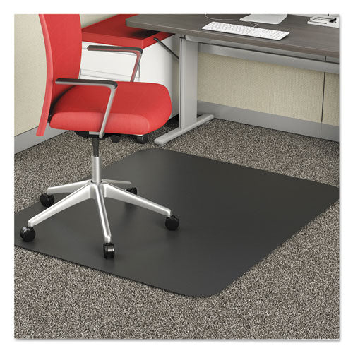 Economat Occasional Use Chair Mat For Low Pile Carpet, 45 X 53, Rectangular, Clear