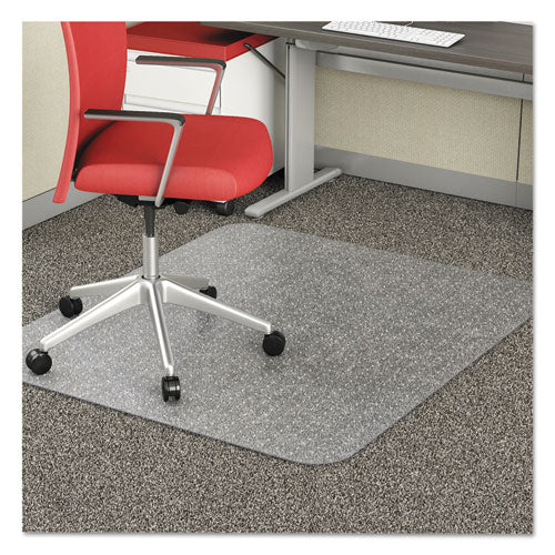 Economat Occasional Use Chair Mat For Low Pile Carpet, 45 X 53, Rectangular, Clear