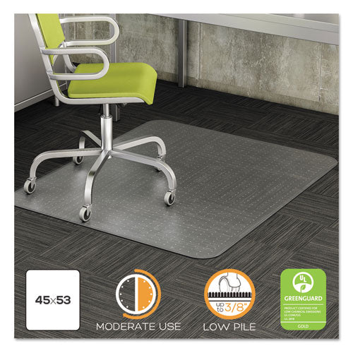 Duramat Moderate Use Chair Mat, Low Pile Carpet, Roll, 46 X 60, Rectangle, Clear