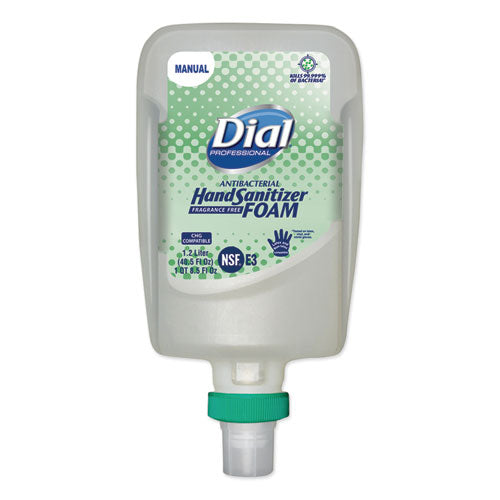 Antibacterial Foaming Hand Sanitizer Refill For Fit Manual Dispenser, Fragrance Free, 1.2 L, 3-carton