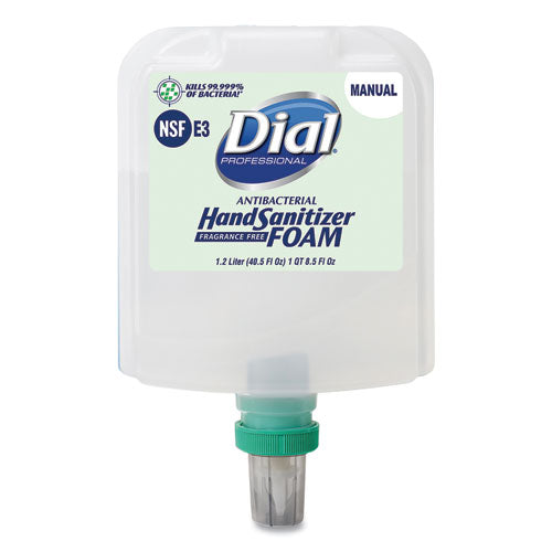 Antibacterial Foaming Hand Sanitizer Refill For Dial 1700 Dispenser, 1.2 L Refill, Fragrance-free, 3-carton