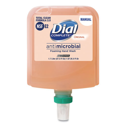 Antibacterial Foaming Hand Wash Refill For Dial 1700 Dispenser, Original, 1.7 L, 3-carton