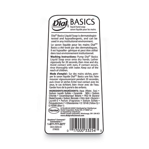Basics Mp Free Liquid Hand Soap, Unscented, 7.5 Oz Pump Bottle, 12-carton