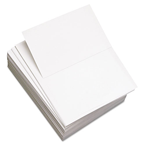 Custom Cut-sheet Copy Paper, 92 Bright, Micro-perforated 5.5" From Top, 20lb, 8.5 X 11, White, 500 Sheets-ream, 5 Reams-ct
