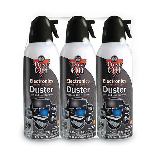 Disposable Compressed Air Duster, 10 Oz Can, 3-pack
