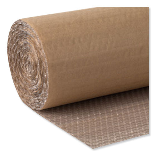 Kraft Lined Bubble Wrap Cushioning, 0.1" Thick, 24" X 20 Ft