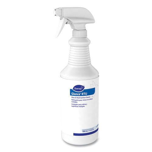 Glance Glass And Multi-surface Cleaner, Liquid, 32 Oz Spray Bottle, 12-carton