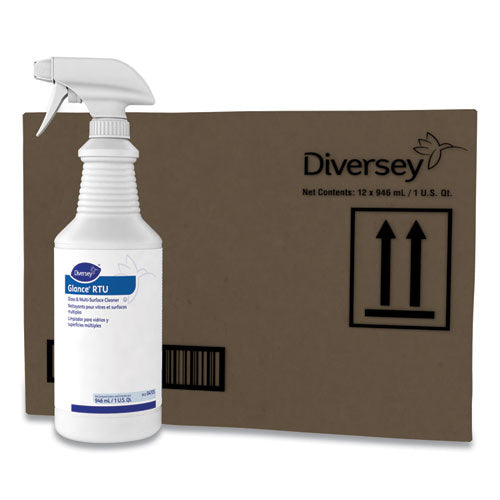 Glance Glass And Multi-surface Cleaner, Original, 32 Oz Spray Bottle, 12-carton