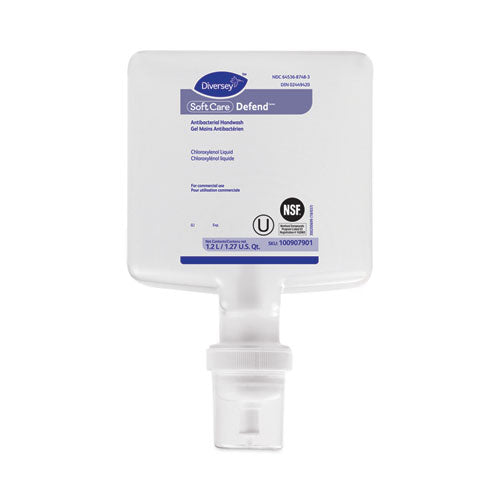 Soft Care Defend Handwash For Intellicare Dispensers, Fragrance-free, 1.2 L Refill, 6-carton