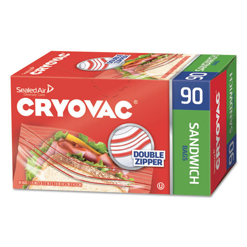 Cryovac Sandwich Bags, 1.15 Mil, 6.5" X 5.88", Clear, 1080-carton