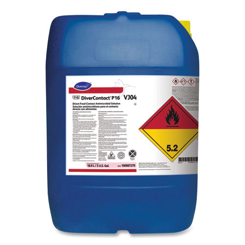Divercontact P16 Direct Food Contact Antimicrobial Solution, 2.5 Gal Bottle