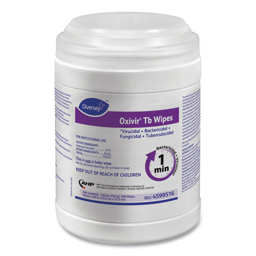Oxivir Tb Disinfectant Wipes, 6 X 7, White, 160-canister, 12 Canisters-carton
