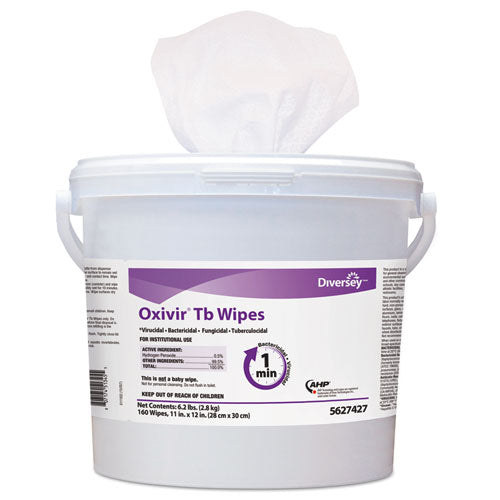 Oxivir Tb Disinfectant Wipes, 7 X 6, White, 160-canister, 12 Canisters-carton