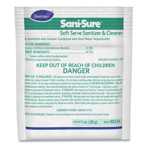 Sani Sure Soft Serve Sanitizer And Cleaner, Powder, 1 Oz Packet, 100-carton