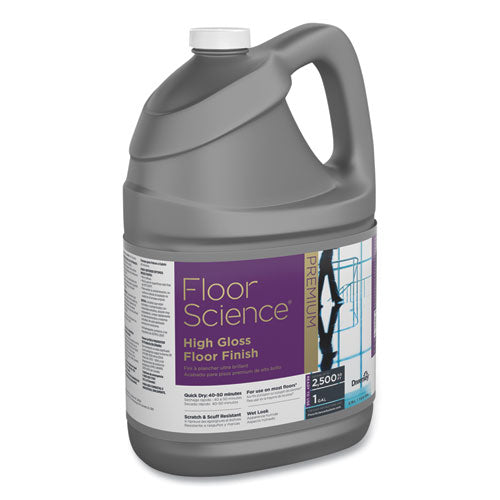Floor Science Premium High Gloss Floor Finish, Clear Scent, 1 Gal Container,4-ct