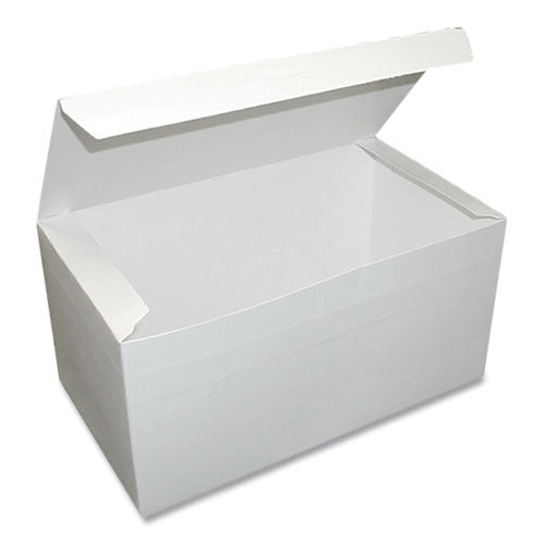 Tuck-top One-piece Paperboard Take-out Box, 9 X 5 X 3, White, 250-carton