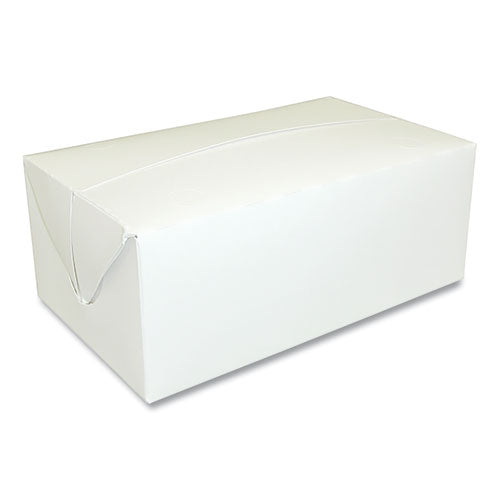 Fast-top One-piece Paperboard Take-out Box, 7 X 4.25 X 2.75, White, 500-carton