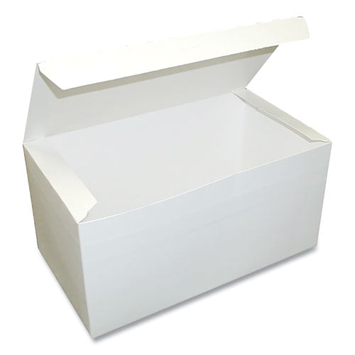 Tuck-top One-piece Paperboard Take-out Box, 9 X 5 X 4.5, White, 250-carton