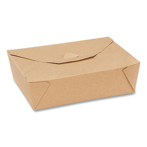 Reclosable One-piece Natural-paperboard Take-out Box, 8.5 X 6.25 X 2.5, Brown, 200-carton