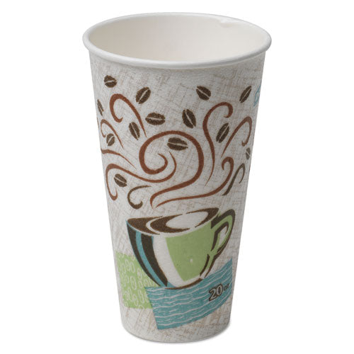 Perfectouch Paper Hot Cups, 20 Oz, Coffee Haze Design, 25-sleeve, 20 Sleeves-carton